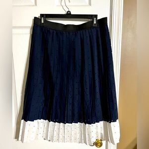 Navy Blue and white skirt. Size Large